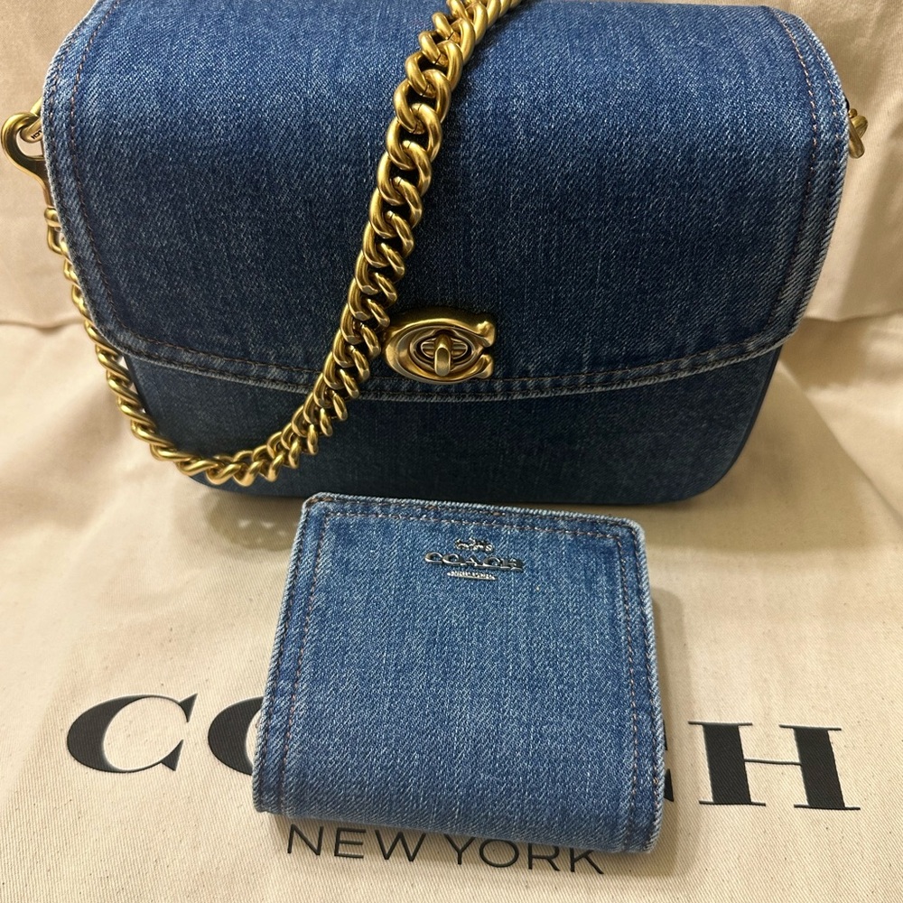 Coach Denim Snap Wallet - Picture 12 of 14